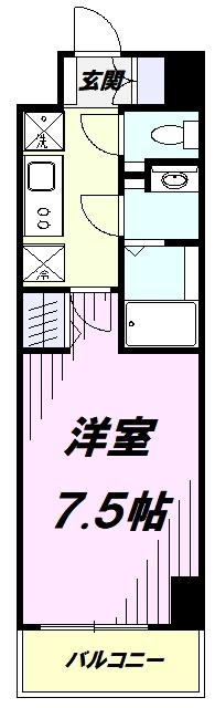 NSTAGE西所沢(1K/4階)の間取り写真