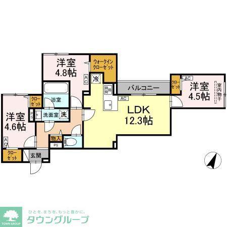 セレスティア上鷺宮II(3LDK/2階)の間取り写真