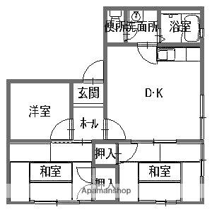 ＪＲ和歌山線 岩出駅 徒歩47分 2階建 築30年(3DK/1階)の間取り写真