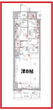 クレヴィスタ綾瀬II(1K/2階)の間取り写真