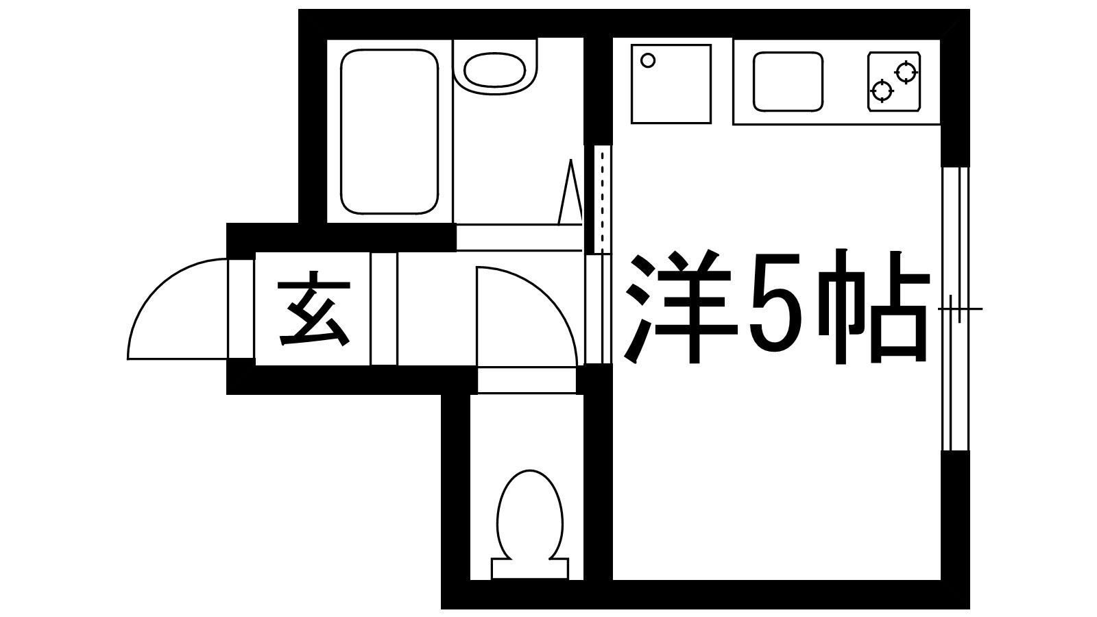 アンジョリジャルダン門戸厄神(ワンルーム/1階)の間取り写真