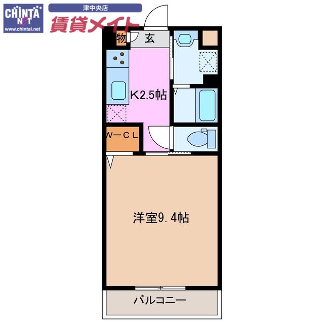 フェニックスSK(1K/1階)の間取り写真