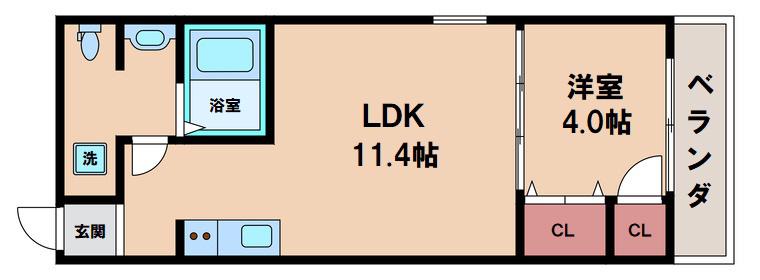 F MAISON LORE III番館(1LDK/3階)の間取り写真