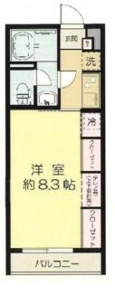 ラパルトマン221(1K/1階)の間取り写真