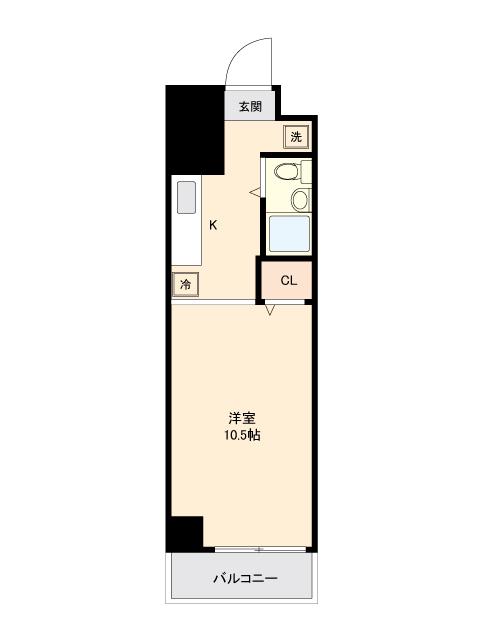 コモド宮崎台(ワンルーム/1階)の間取り写真