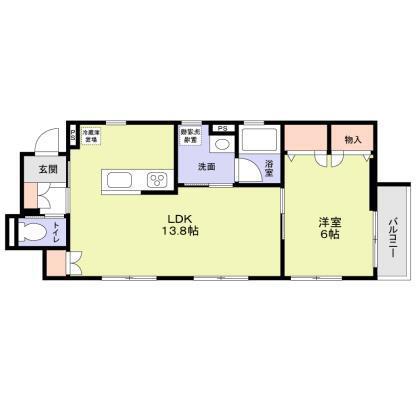 LUMINARE LUMINARE(1LDK/2階)の間取り写真