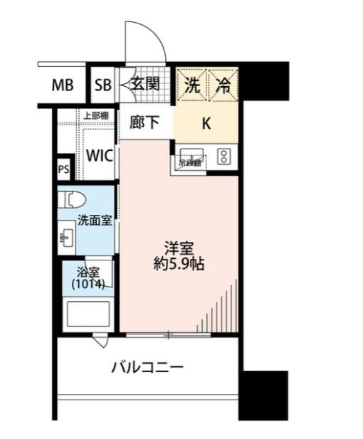 ベルファース水天宮前(1K/3階)の間取り写真