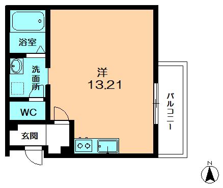 PREMIERE V(ワンルーム/2階)の間取り写真