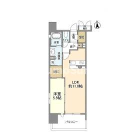 OPUS RESIDENCE SHINSAIBASHIサウス(1LDK/6階)の間取り写真
