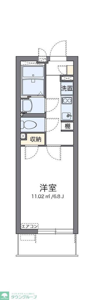 クレイノオリーブハウス ネオ(1K/3階)の間取り写真