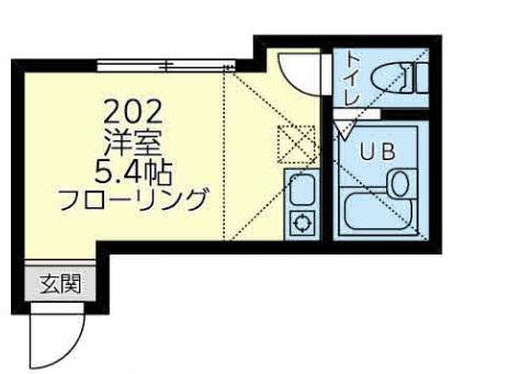 ホークファイブ(ワンルーム/2階)の間取り写真