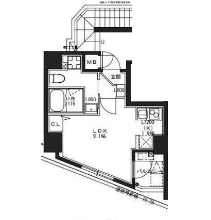 S-RESIDENCE 池袋NORTE(1K/9階)の間取り写真