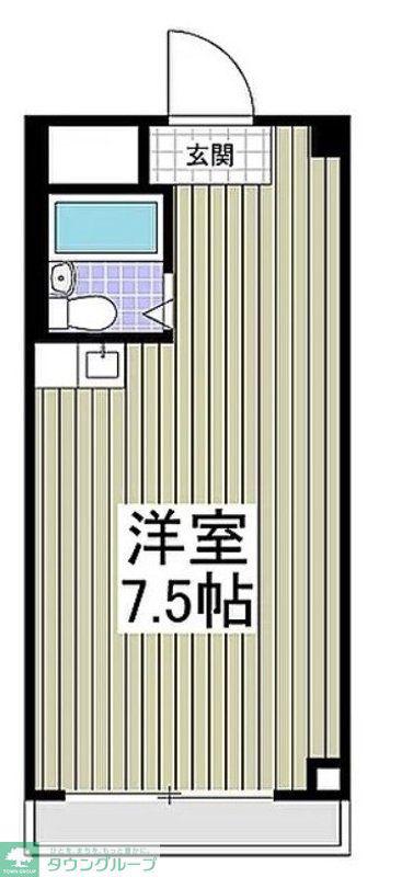ラベ梅園(ワンルーム/2階)の間取り写真