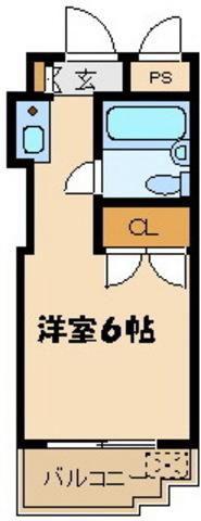 ハイム中原PART1(ワンルーム/1階)の間取り写真