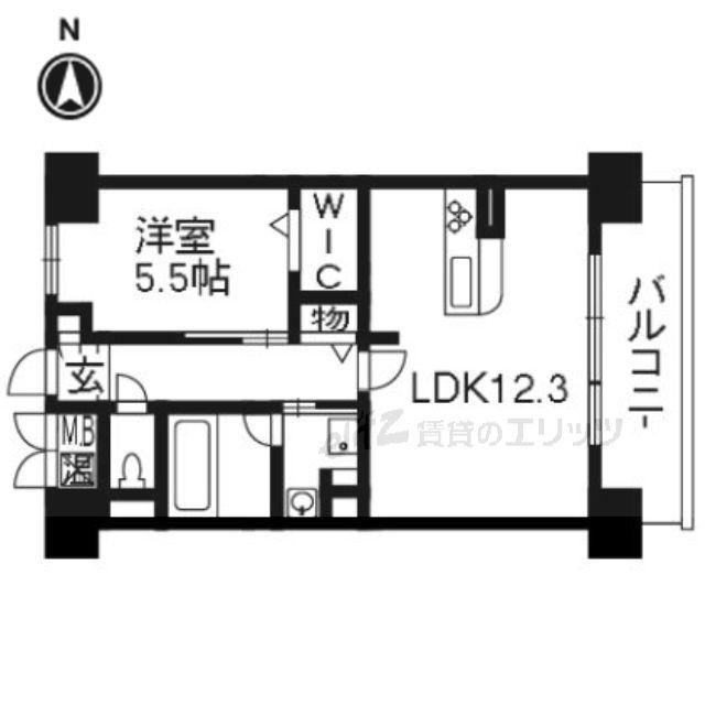 LUO MAROON(1LDK/2階)の間取り写真
