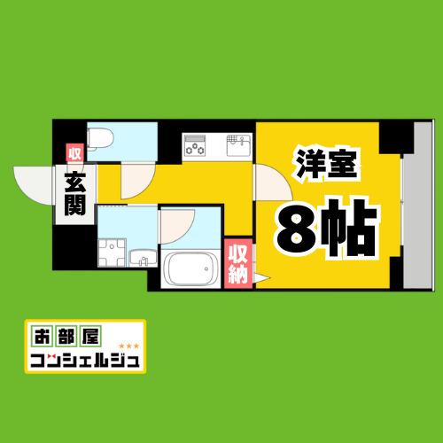 ラ・プレス新栄(1K/3階)の間取り写真