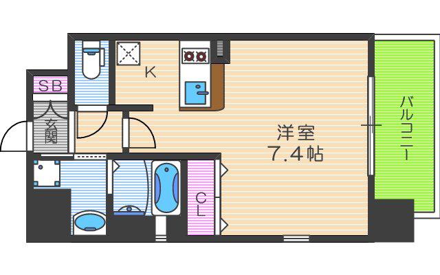 レオンコンフォート新梅田(ワンルーム/8階)の間取り写真