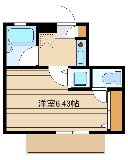 ビオスときわ台(1K/3階)の間取り写真