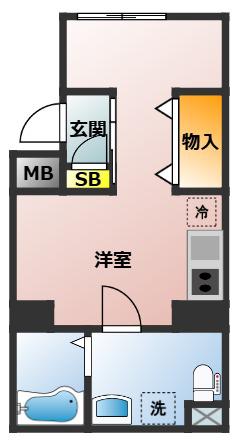 ヨウコースクウェア大山(ワンルーム/1階)の間取り写真