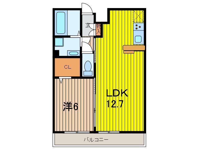 サウンドビュー(1LDK/1階)の間取り写真