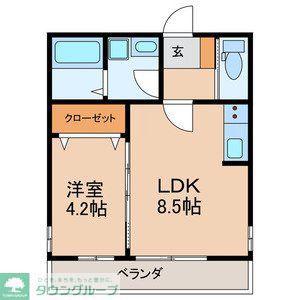 ステーションフロント新鎌ケ谷(1LDK/2階)の間取り写真