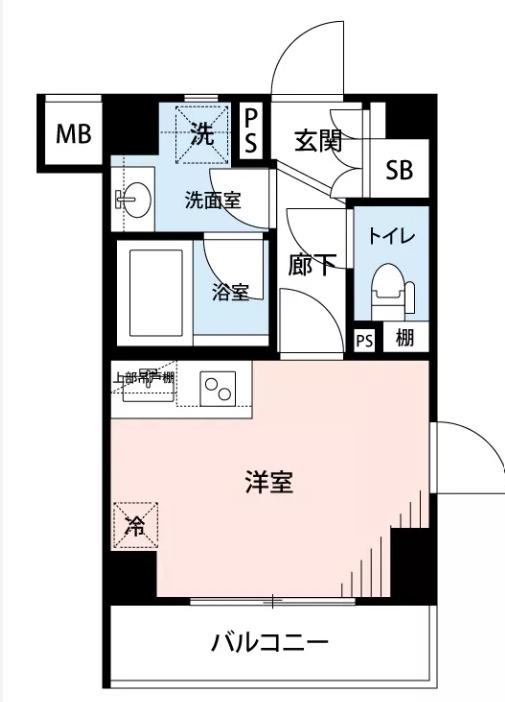 マイナビステイロイヤルガーデン御苑大京町(ワンルーム/2階)の間取り写真