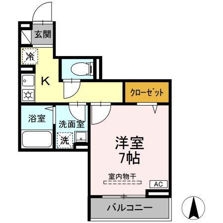 ネオアイリス大森(1K/2階)の間取り写真