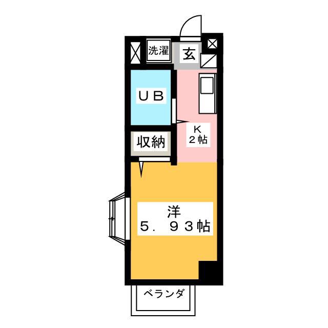 グリーンピア秦野(ワンルーム/1階)の間取り写真