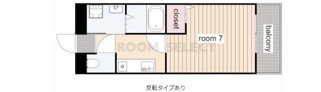 ルミエール長良(1K/3階)の間取り写真