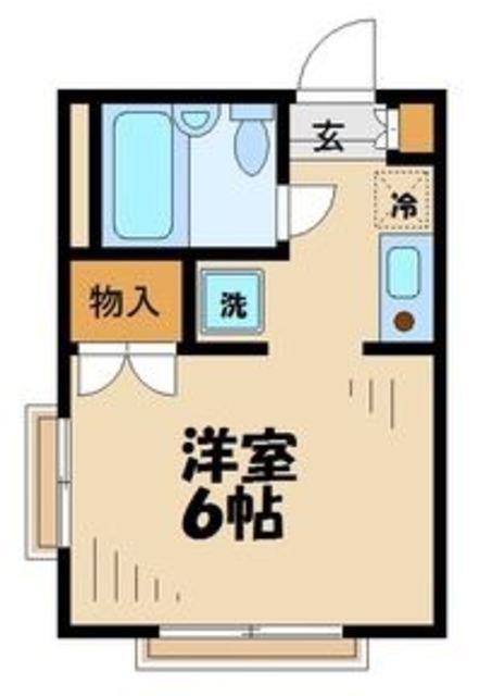KSビル(1K/2階)の間取り写真