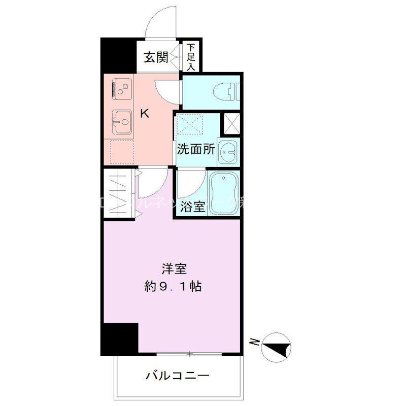S-FORT新潟笹口(1K/10階)の間取り写真
