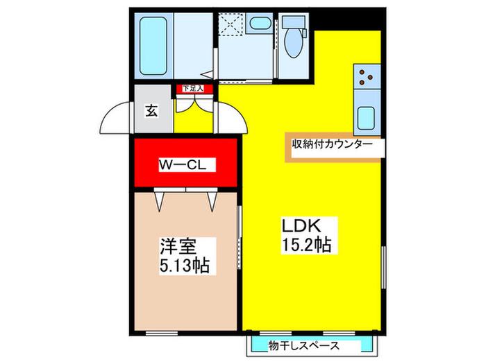 ZIO東小橋(1LDK/3階)の間取り写真