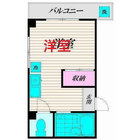 アイランドハウス(ワンルーム/2階)の間取り写真