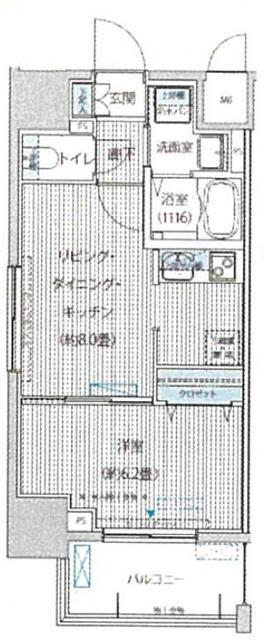 グランデュール富士(1LDK/4階)の間取り写真
