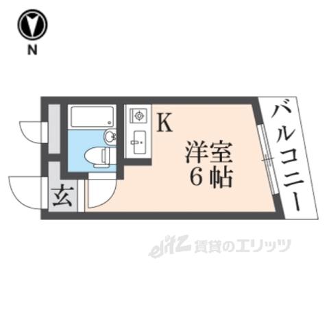 リヴェール王寺(ワンルーム/5階)の間取り写真