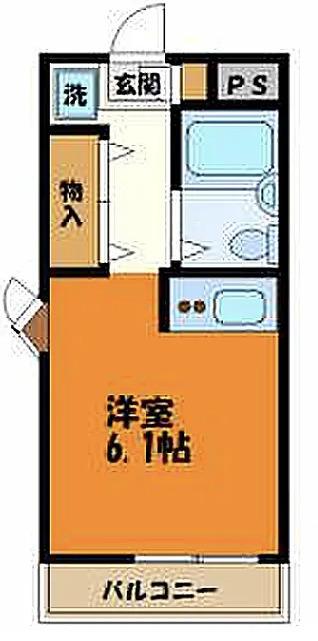 ラポルト日吉(ワンルーム/1階)の間取り写真