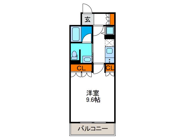リーガル弁天町II(1K/11階)の間取り写真