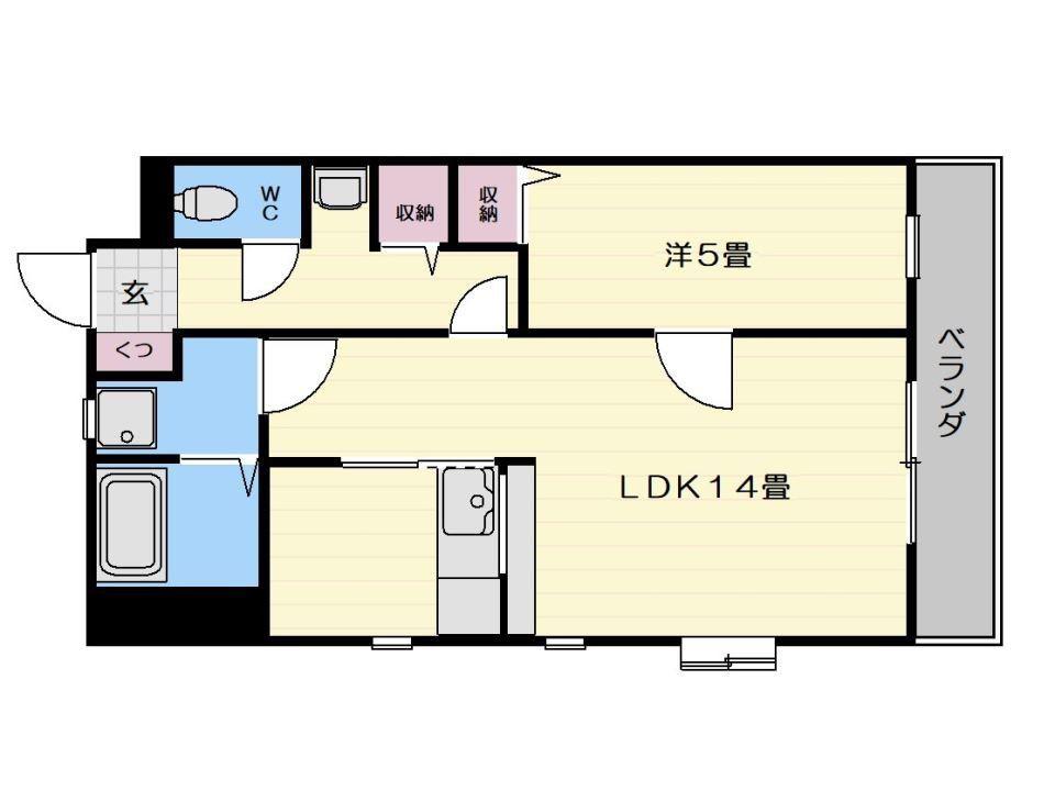 YOU.Iビル(1LDK/4階)の間取り写真