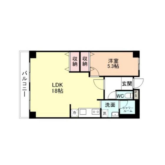 北野ハイツ(1LDK/2階)の間取り写真