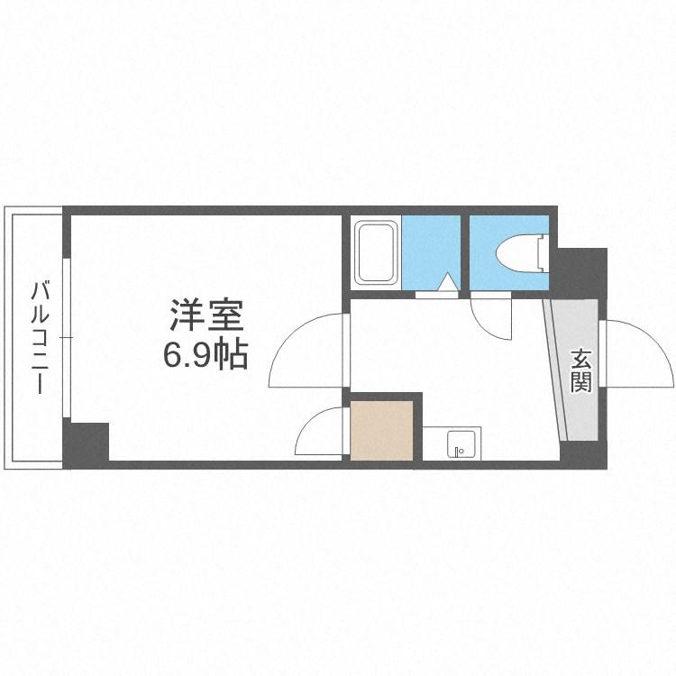 フォレストスクエア西長堀(1K/5階)の間取り写真