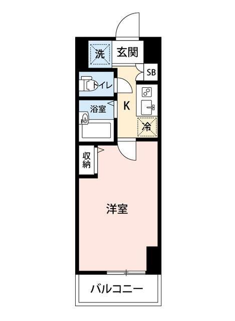 マイナビSTAY三田パークホーム(1K/9階)の間取り写真
