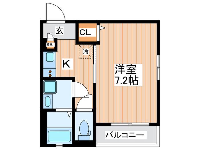 ALEGRIA門真上野口町(1K/1階)の間取り写真