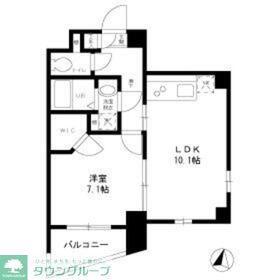 ハファダイ世田谷赤堤(1LDK/2階)の間取り写真