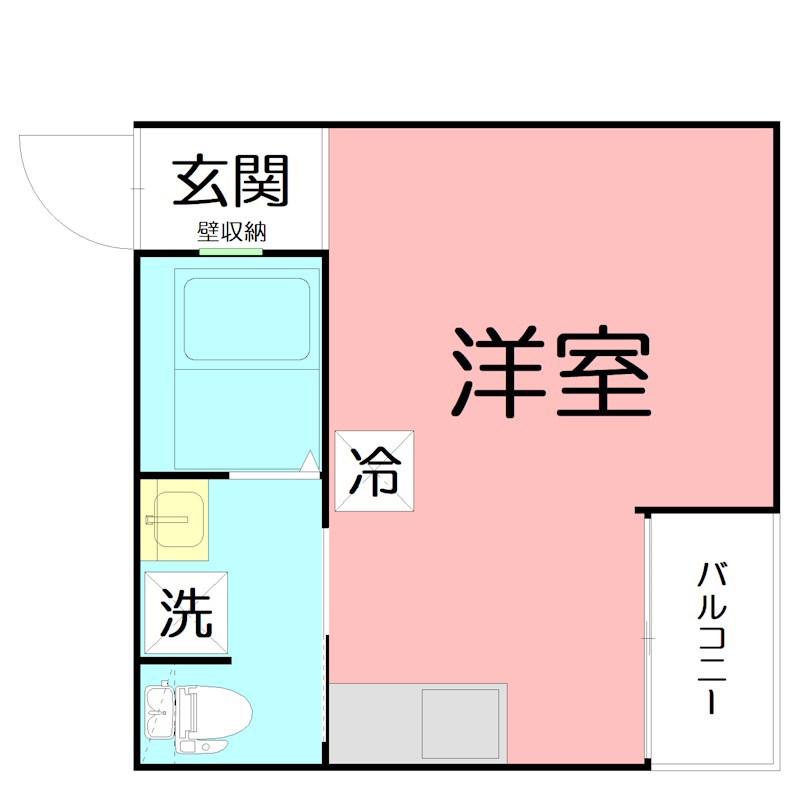 エレーヴ(ワンルーム/2階)の間取り写真