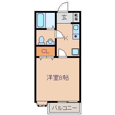 ハイツプリーマ(1K/2階)の間取り写真
