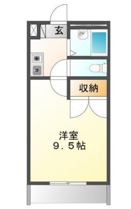 MH-ARC市田(1K/2階)の間取り写真