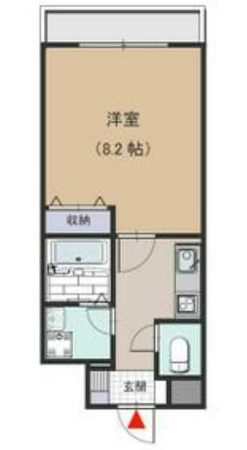 GRACE COURTⅡ(1K/4階)の間取り写真