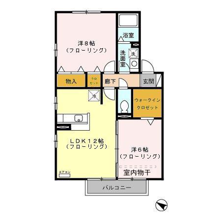 VERDURE(2LDK/2階)の間取り写真