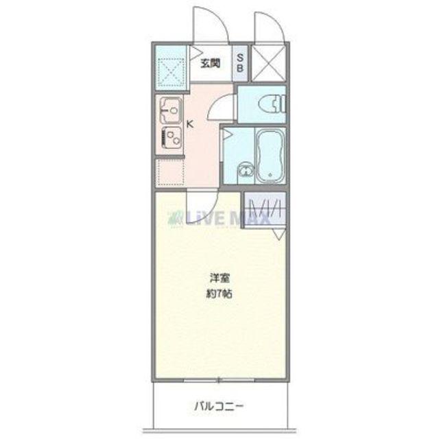 ガリシア江古田(1K/3階)の間取り写真