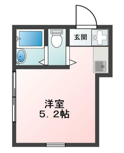 GLANZCUBE四谷三栄町(ワンルーム/3階)の間取り写真